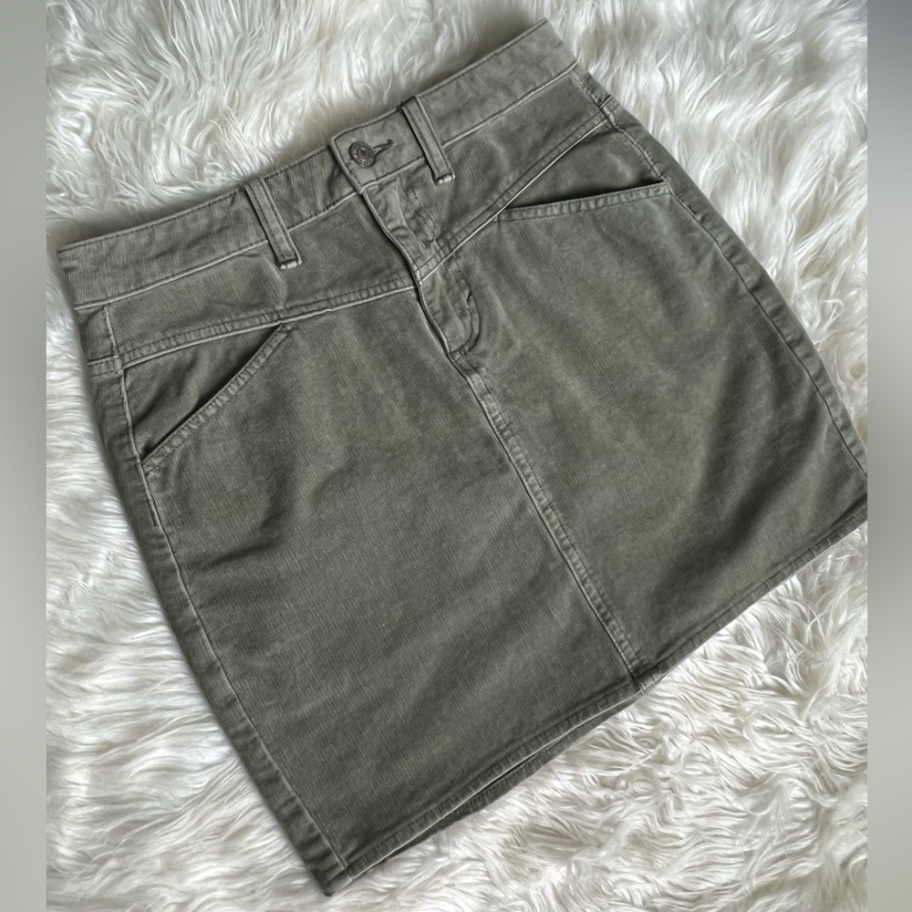 AEO SUPER STRETCH MINI SKIRT • HI-RISE • OLIVE GREEN SAGE